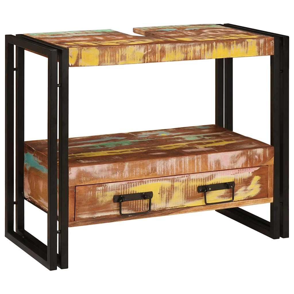 Mueble Tocador con cajón Multicolor Madera sólida recuperada