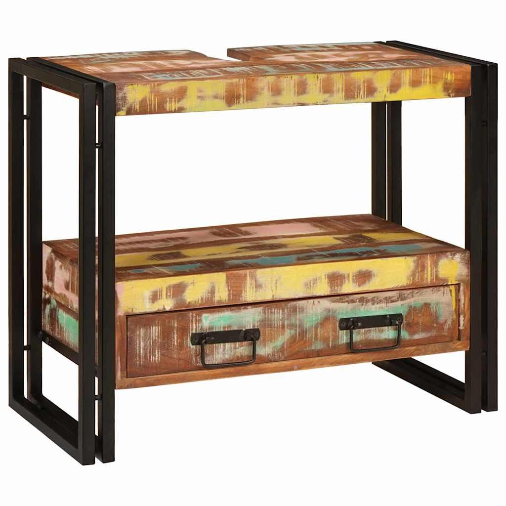 Mueble Tocador con cajón Multicolor Madera sólida recuperada