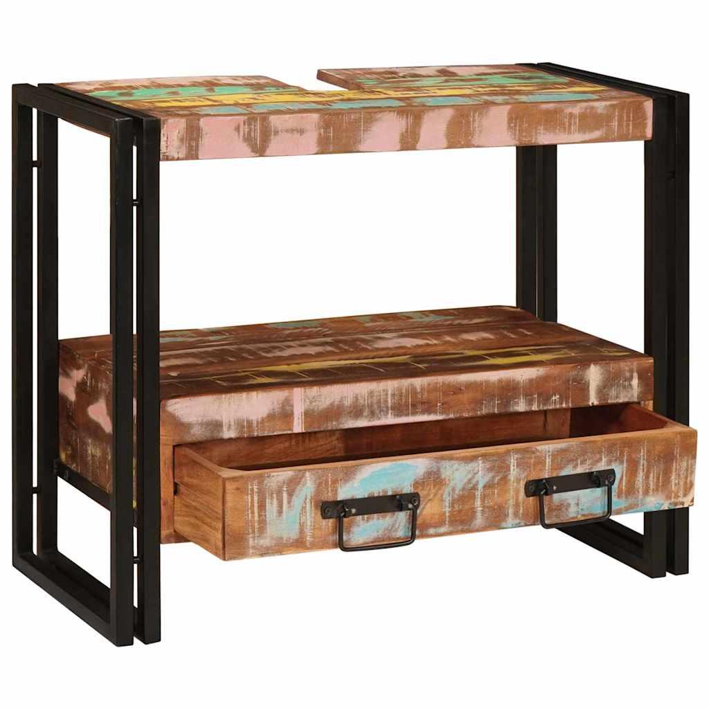 Mueble Tocador con cajón Multicolor Madera sólida recuperada