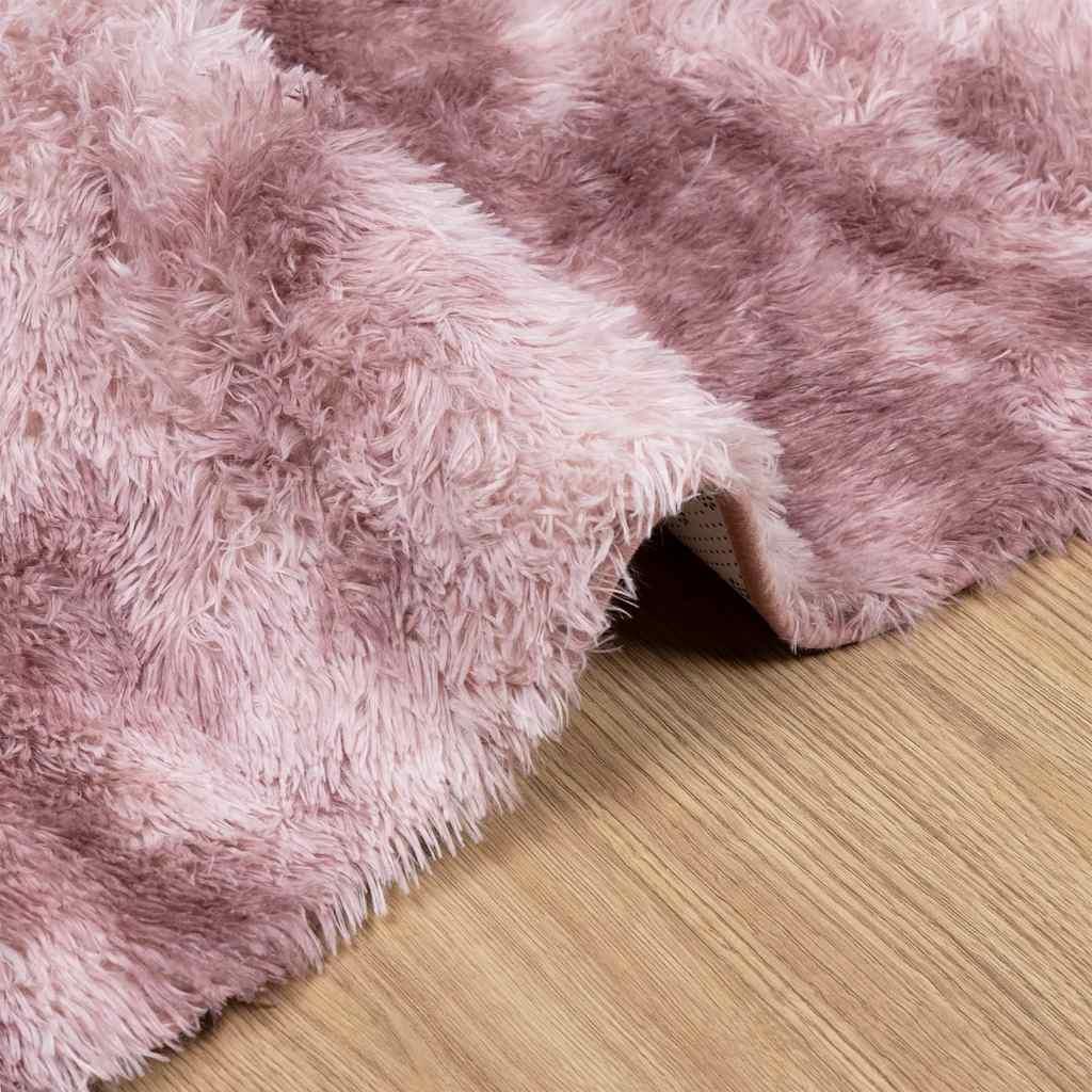 Alfombra de pelo largo NAVARRA rosa polvoriento