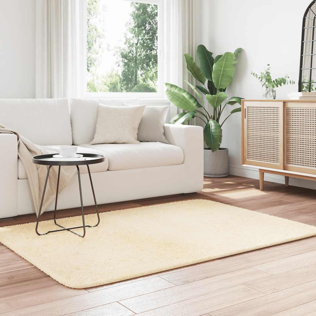 Alfombra de pelo largo NAVARRA color crema 120x170 cm Poliéster