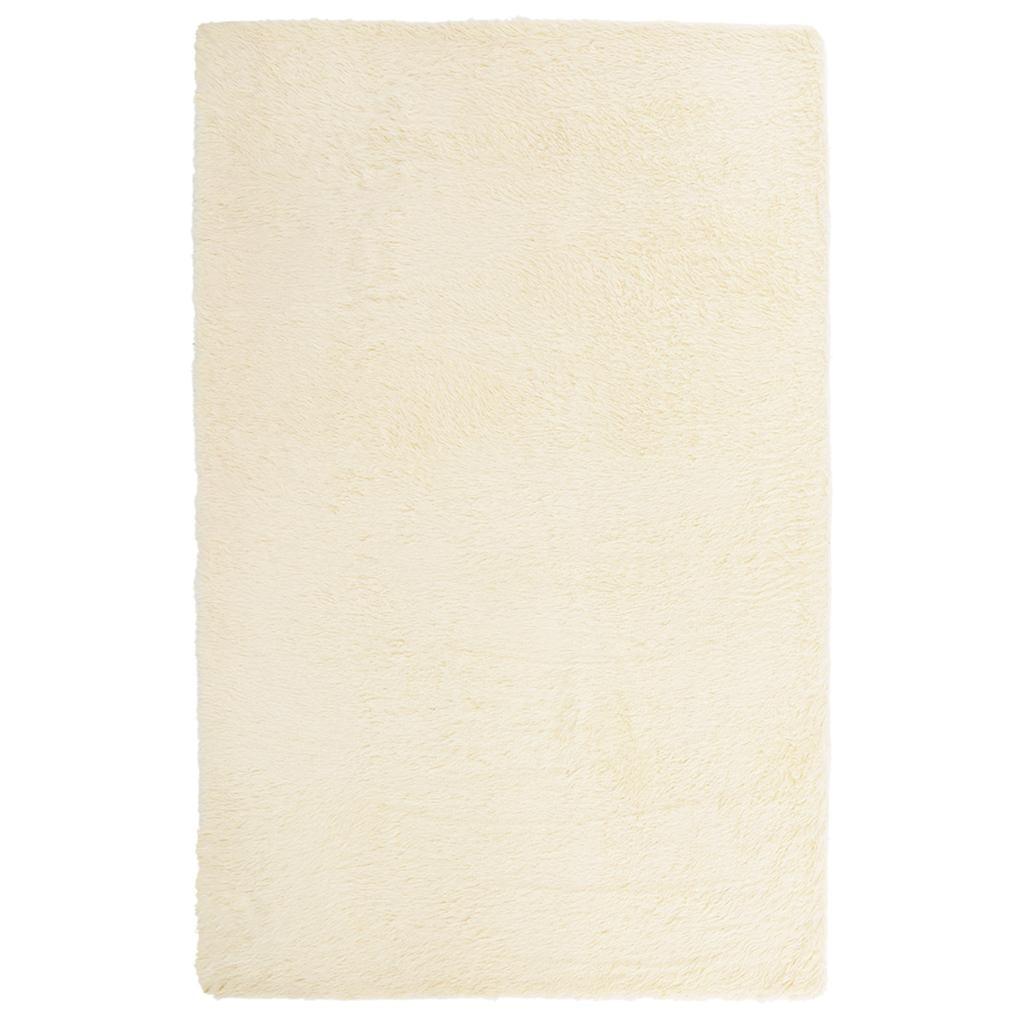 Alfombra peluda de pelo largo NAVARRA crema 130x200cm poliéster