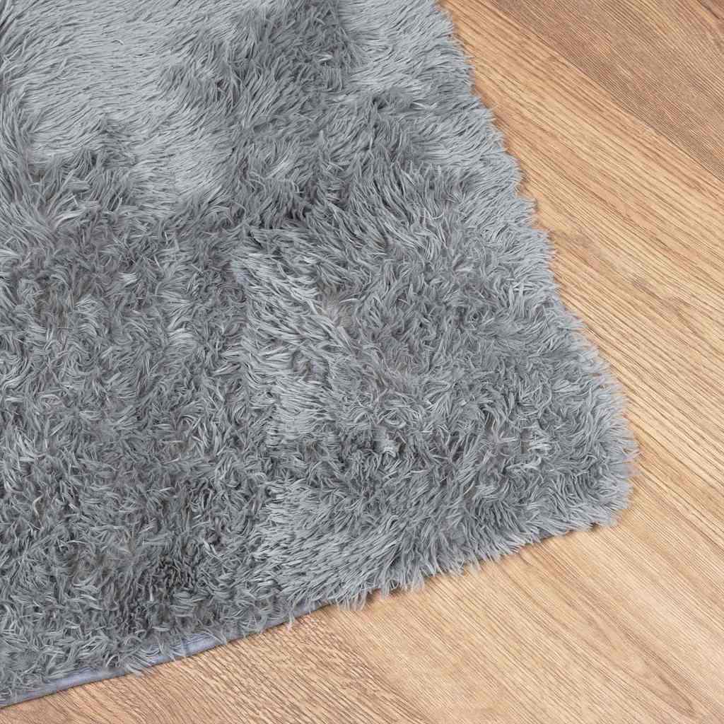 Alfombra de pelo largo NAVARRA gris oscuro 120x170 cm Poliéster