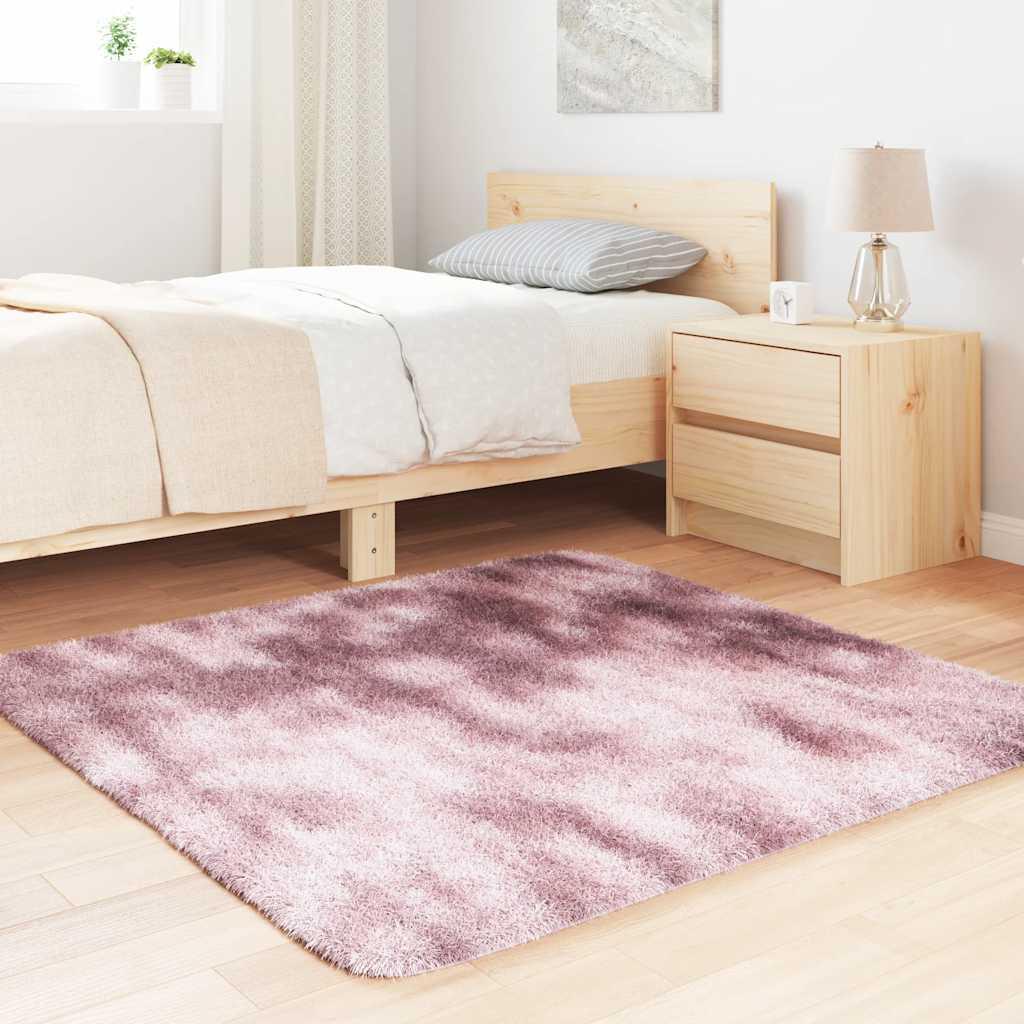 Alfombra de pelo largo NAVARRA rosa polvoriento