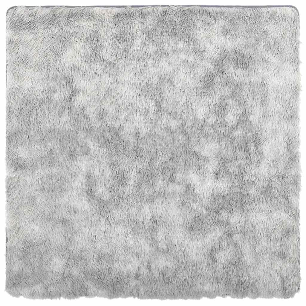 Alfombra de pelo largo NAVARRA gris plateado 120x120 cm