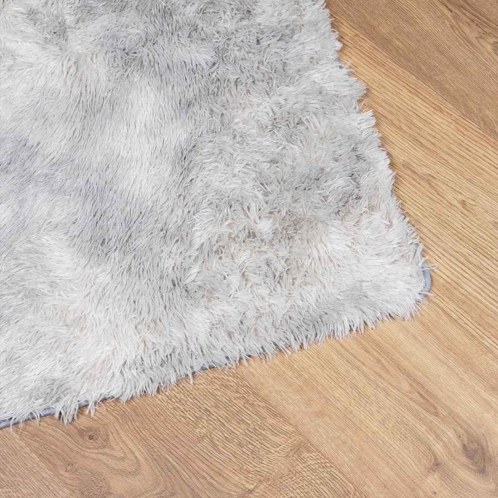 Alfombra de pelo largo NAVARRA gris plateado 120x120 cm