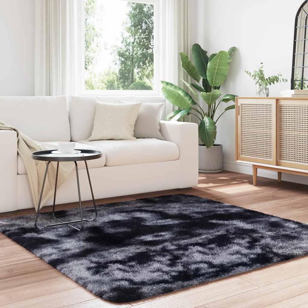 Alfombra de pelo largo NAVARRA gris oscuro 120x170 cm Poliéster