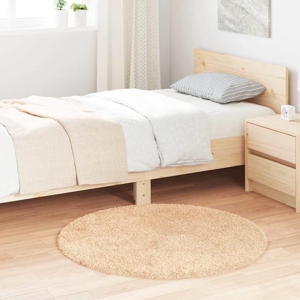 Alfombra peluda de pelo largo NAVARRA beige 120x170cm Poliéster