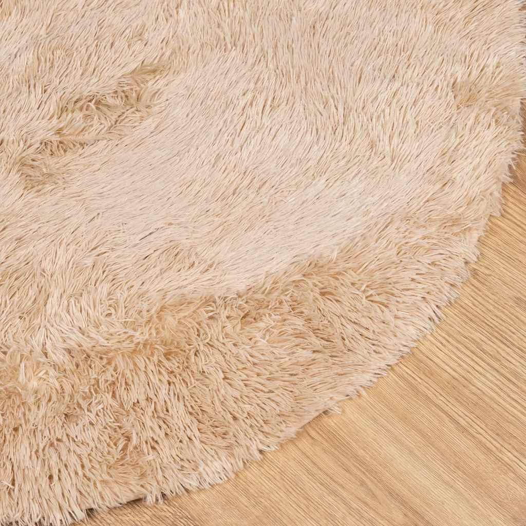 Alfombra peluda de pelo largo NAVARRA beige 120x170cm Poliéster