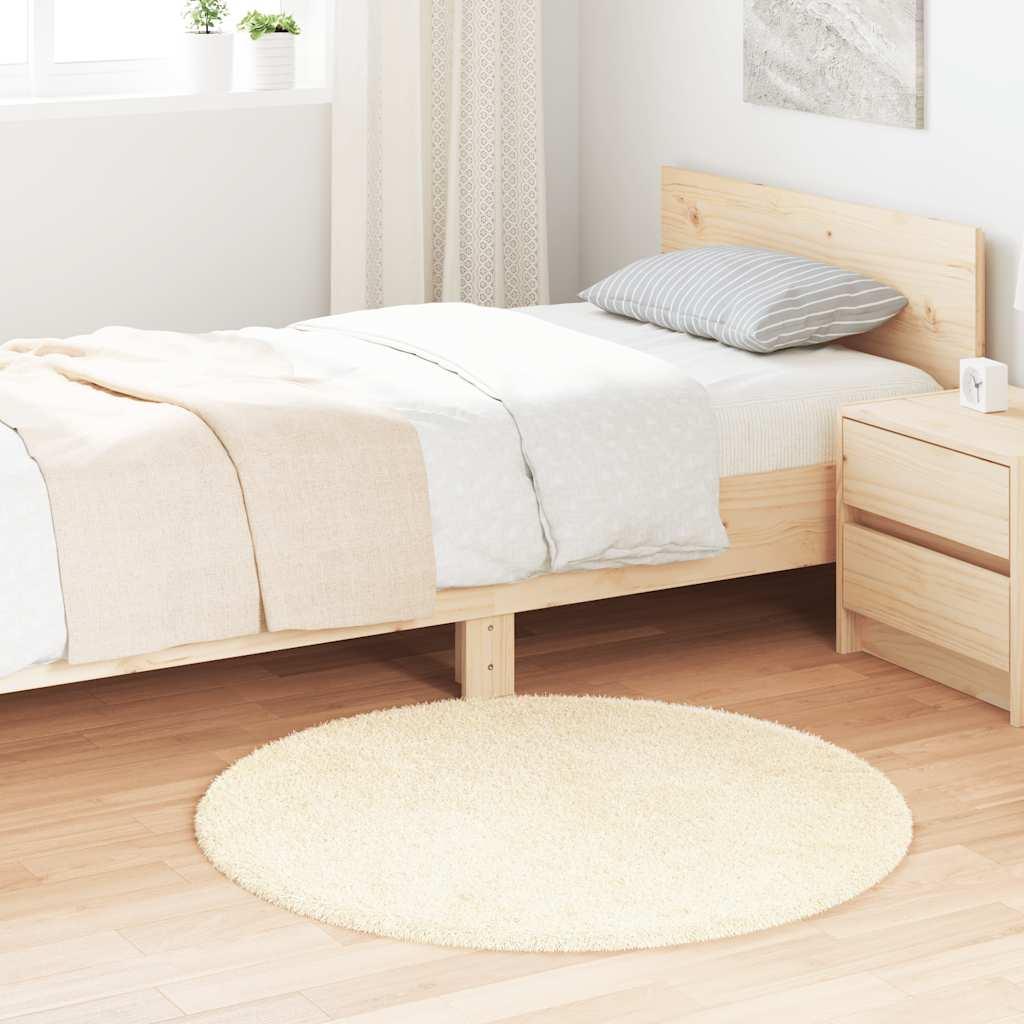 Alfombra peluda de pelo largo NAVARRA crema 130x200cm poliéster