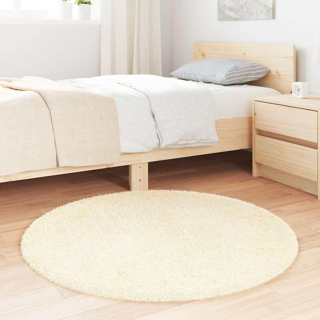Alfombra peluda de pelo largo NAVARRA crema 130x200cm poliéster