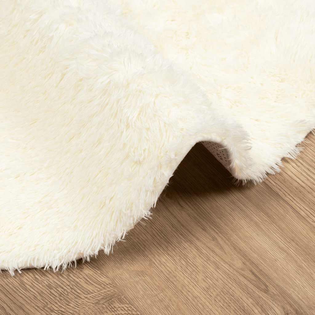 Alfombra peluda de pelo largo NAVARRA crema 130x200cm poliéster