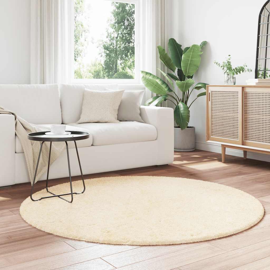 Alfombra peluda de pelo largo NAVARRA crema 130x200cm poliéster