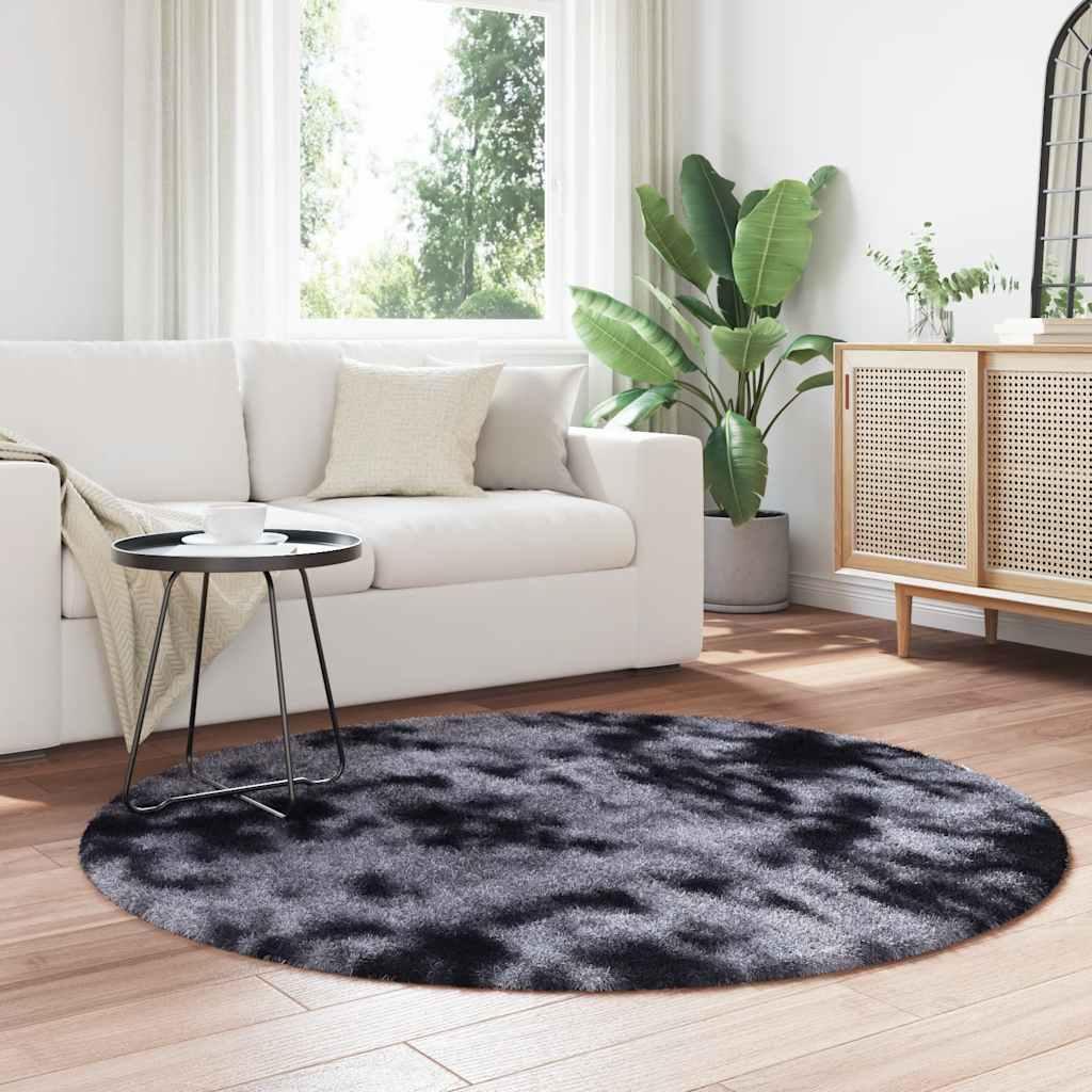 Alfombra de pelo largo NAVARRA azul marino 240x340 cm poliéster