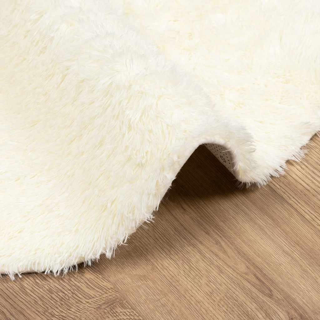 Alfombra peluda de pelo largo NAVARRA crema 130x200cm poliéster