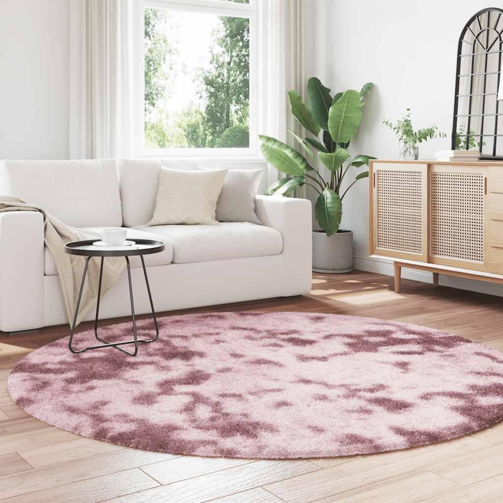 Alfombra de pelo largo NAVARRA rosa polvoriento 200x200 cm