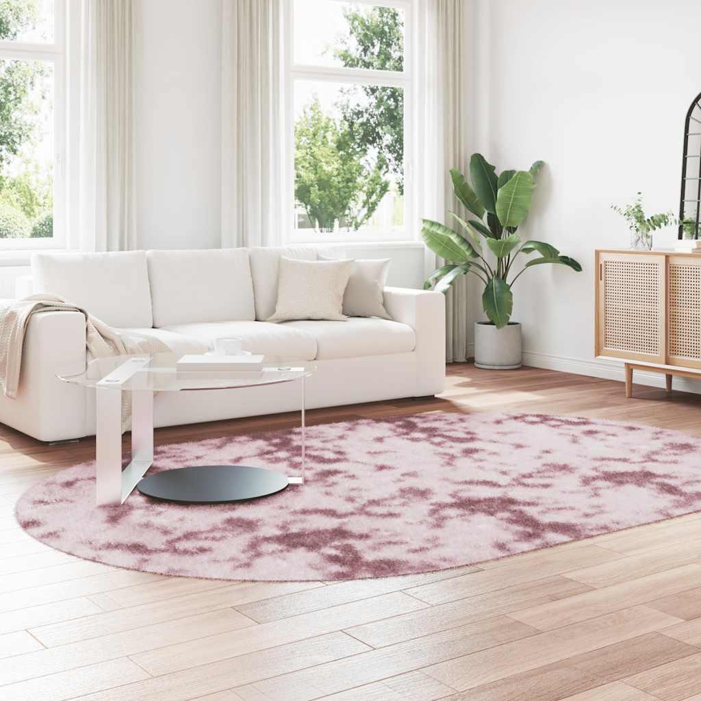Alfombra de pelo largo NAVARRA rosa polvoriento