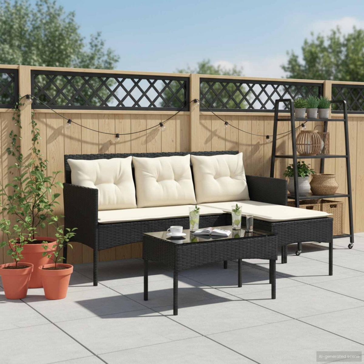 Conjunto de sofás de jardín 2 uds