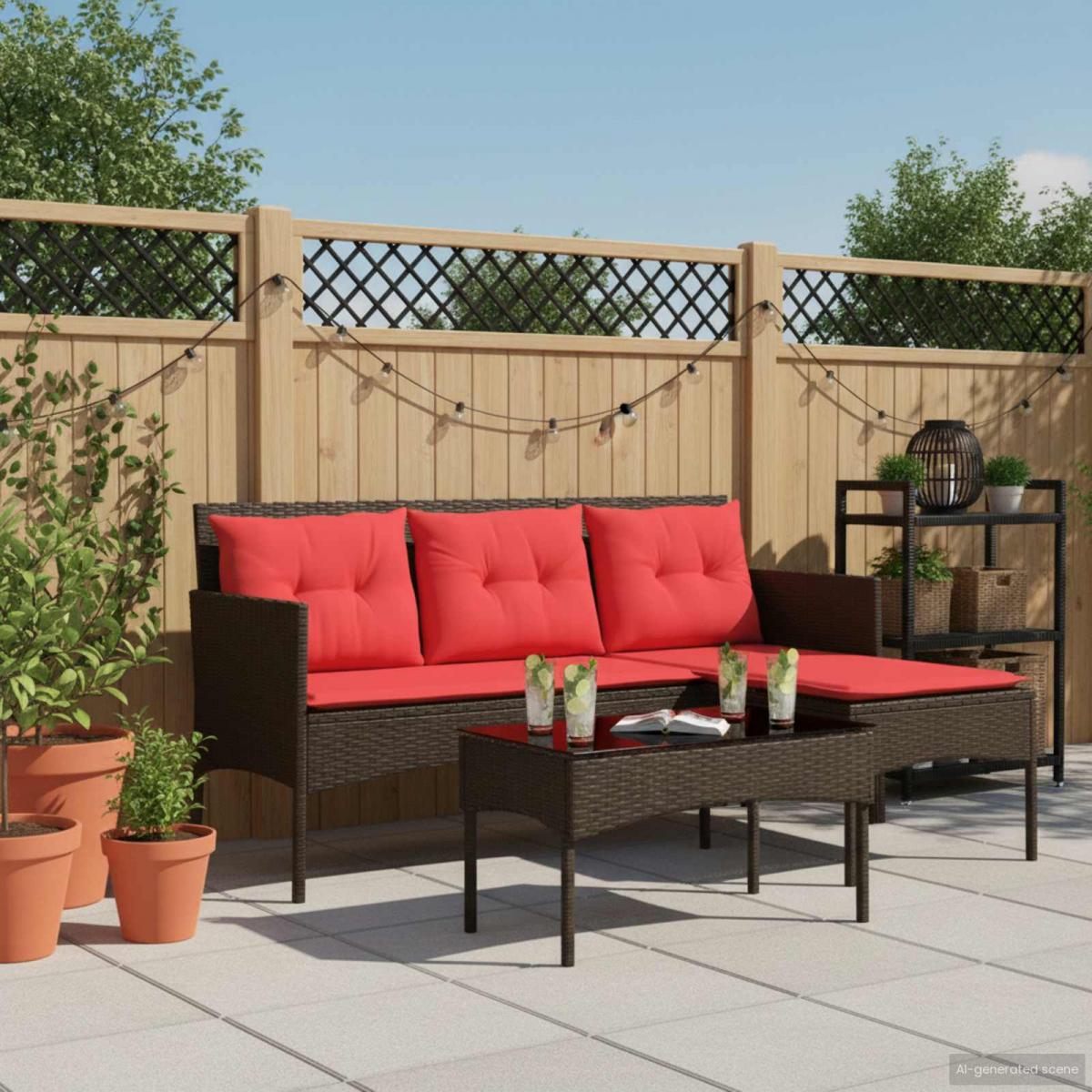 Conjunto de sofás de jardín 2 uds