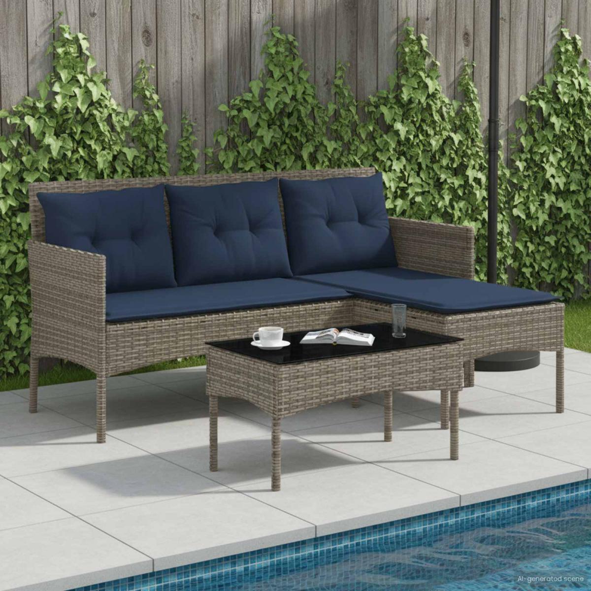 Conjunto de sofás de jardín 2 uds