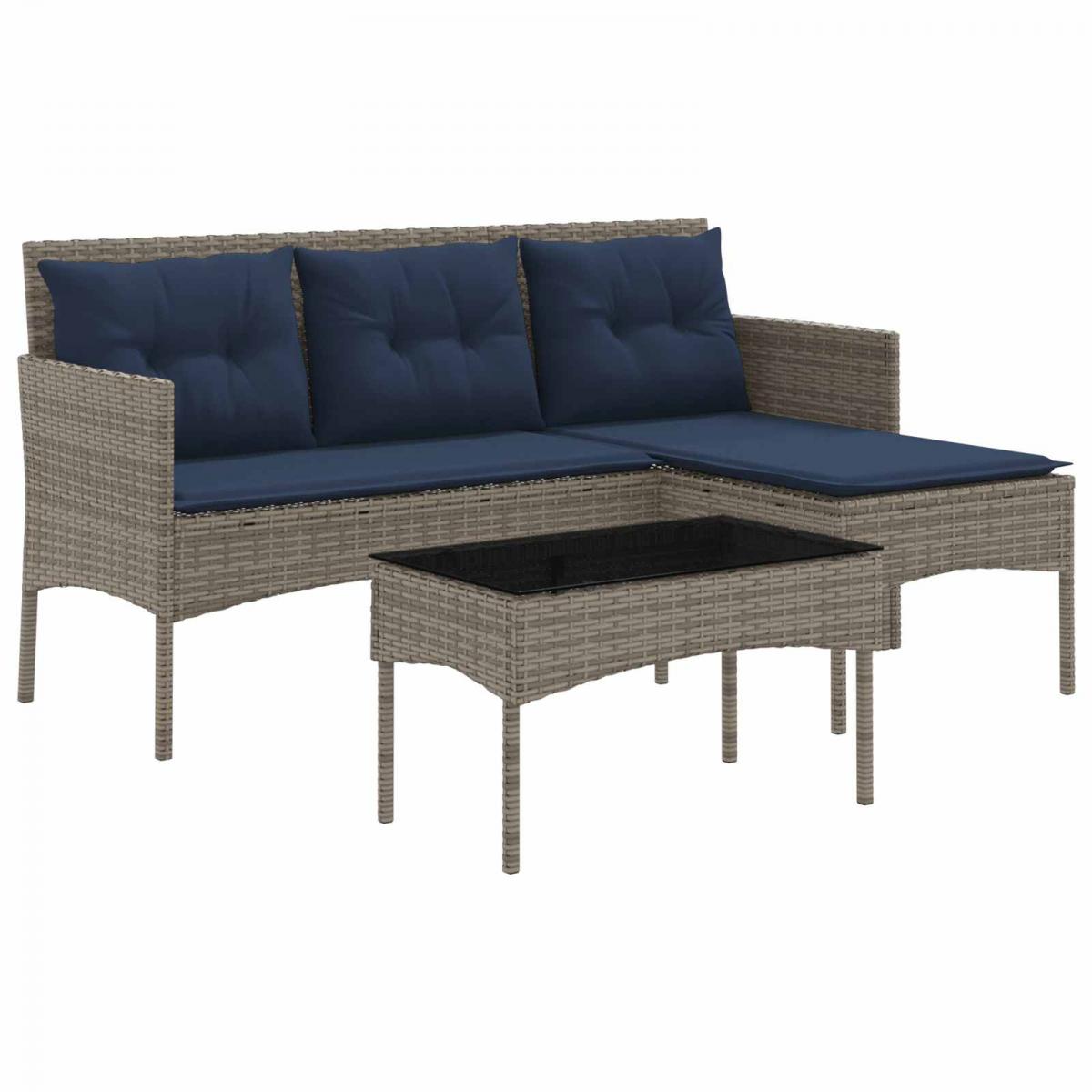 Conjunto de sofás de jardín 2 uds