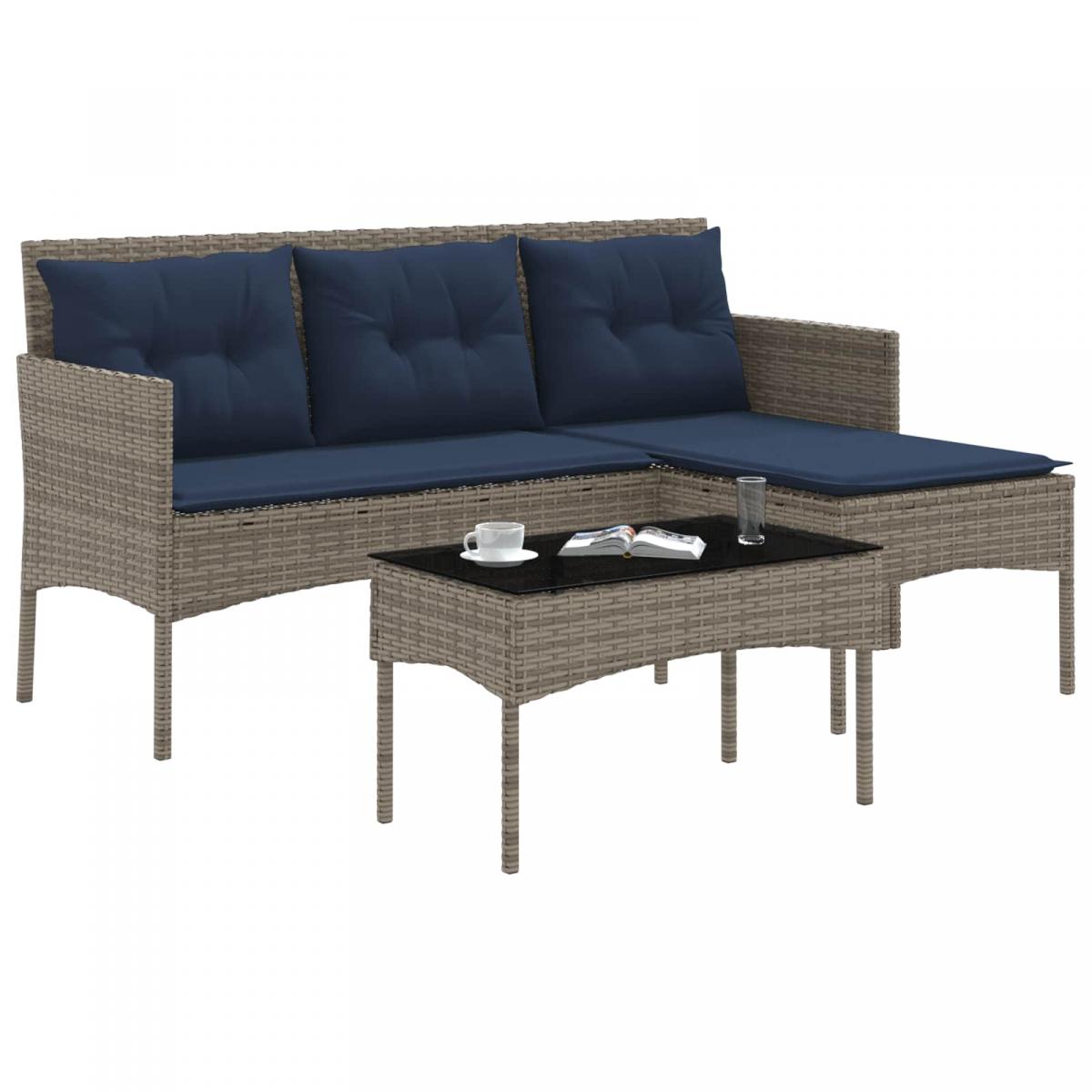 Conjunto de sofás de jardín 2 uds