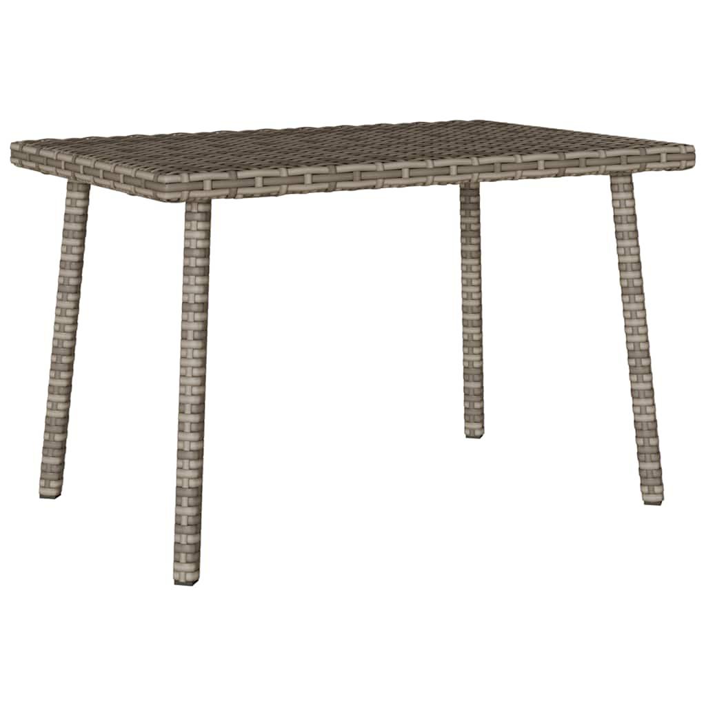 Mesa centro jardín rectangular beige 60x40x37cm ratán sintético