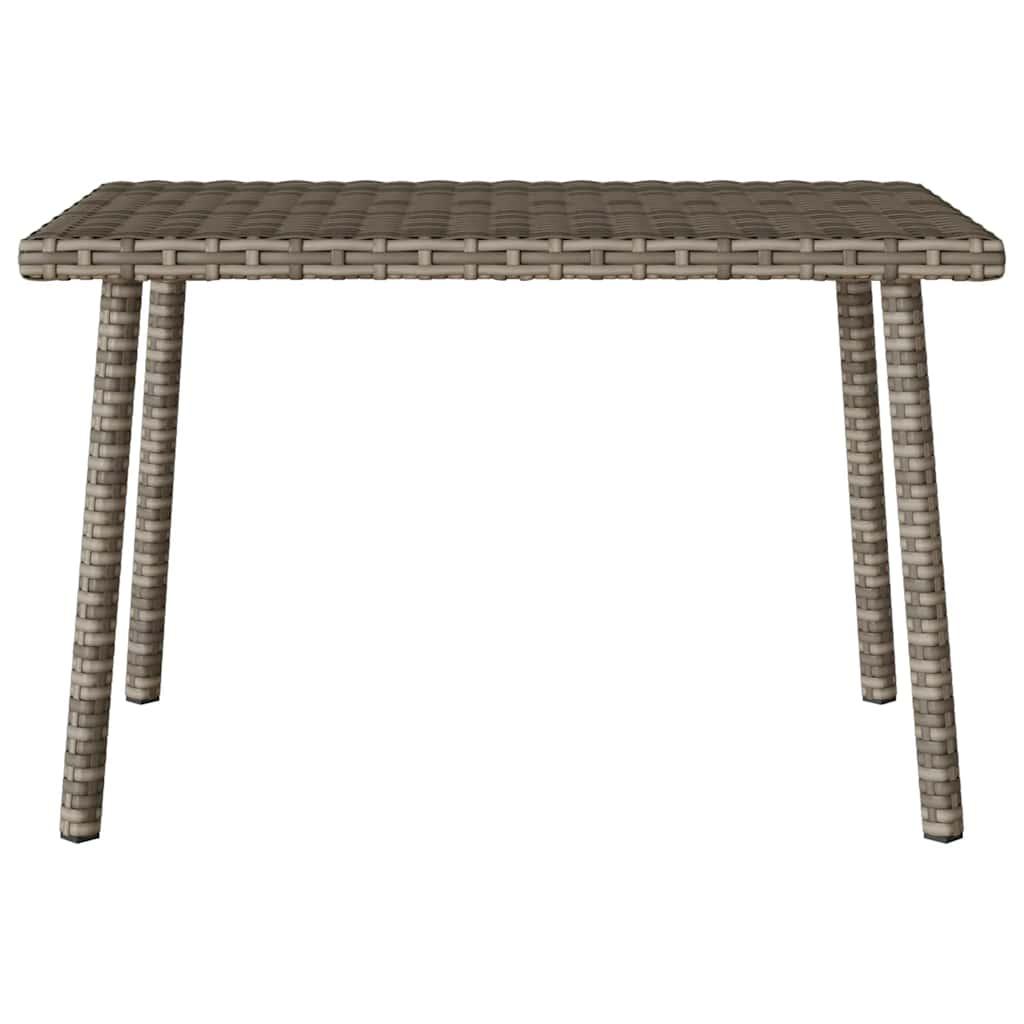 Mesa centro jardín rectangular beige 60x40x37cm ratán sintético