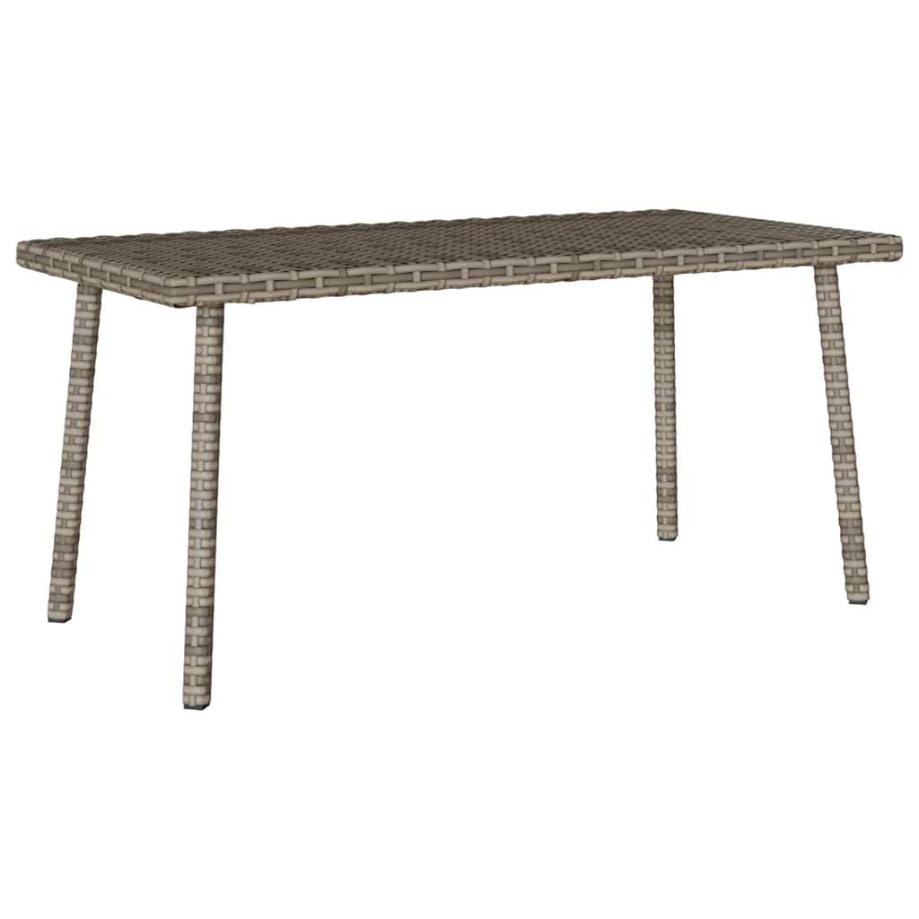 Mesa centro jardín rectangular beige 60x40x37cm ratán sintético
