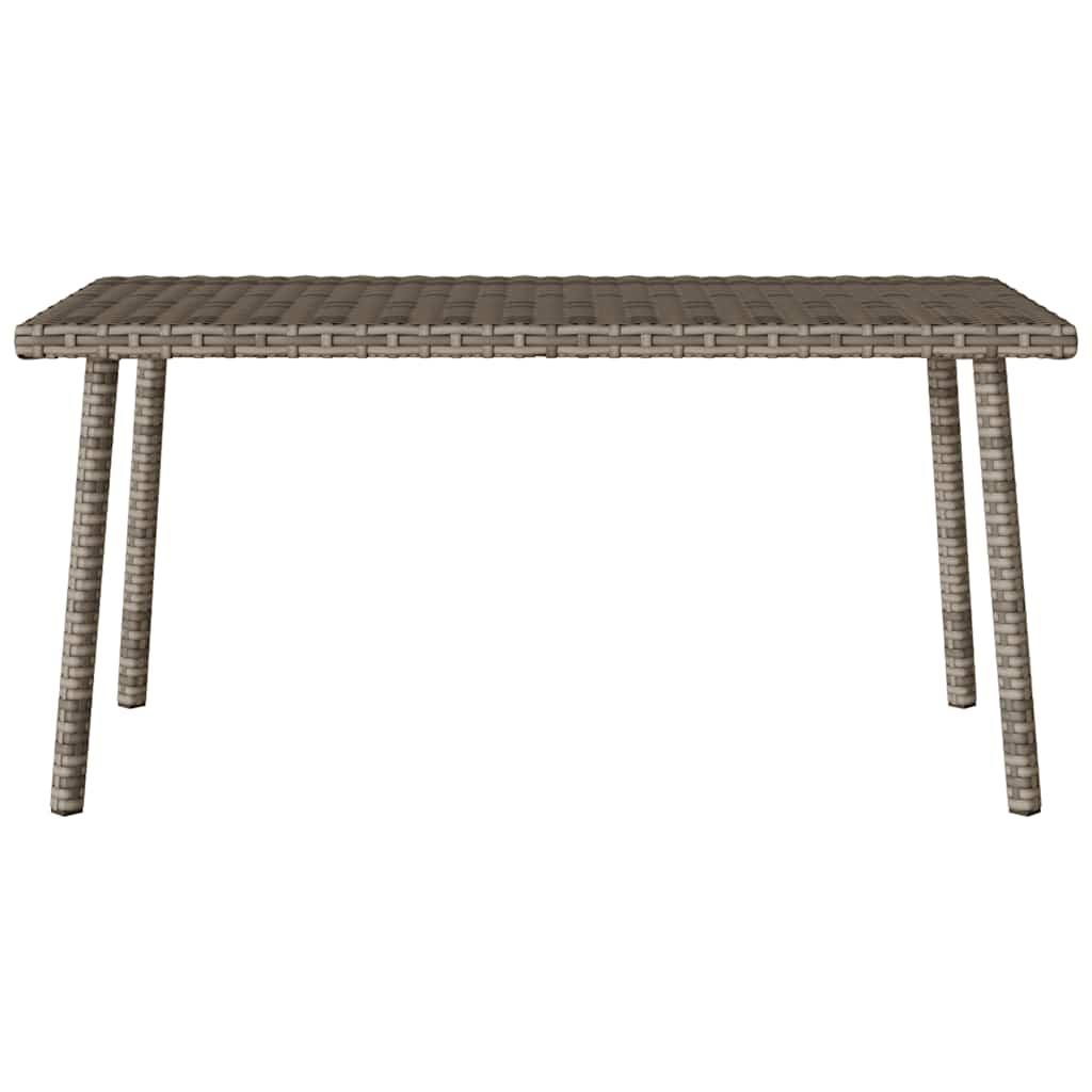 Mesa centro jardín rectangular beige 60x40x37cm ratán sintético