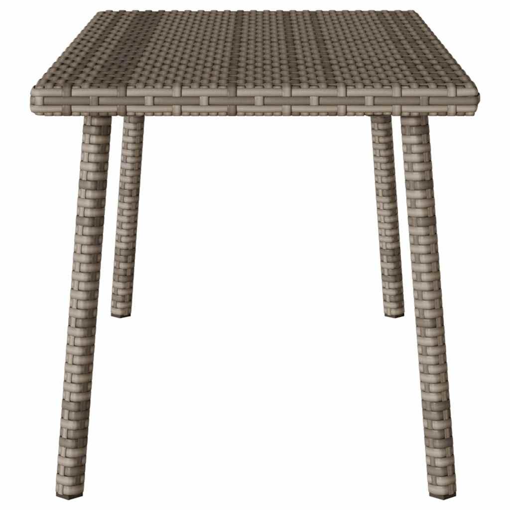 Mesa centro jardín rectangular beige 60x40x37cm ratán sintético