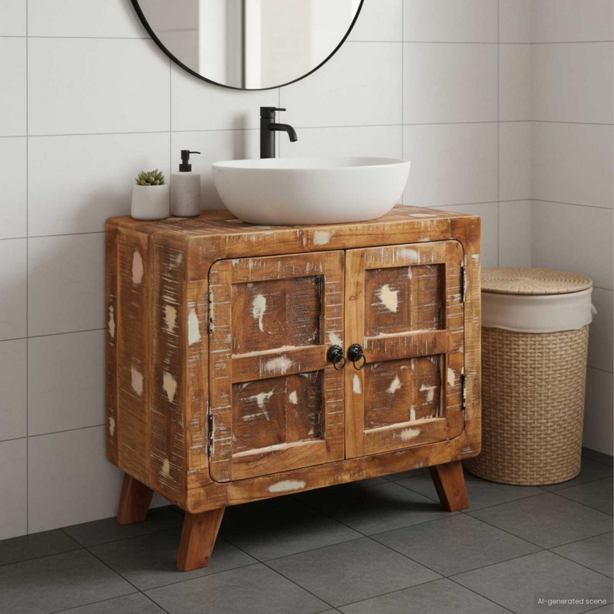 Mueble de Cuarto de Baño con estante con almacenamiento
