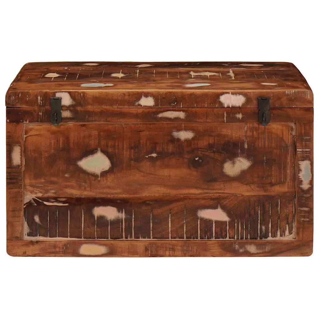 Caja de Almacenamiento con puerta Marrón Madera de mango maciza