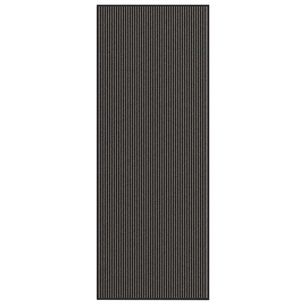 Felpudo de rayas gris antracita 80x120 cm
