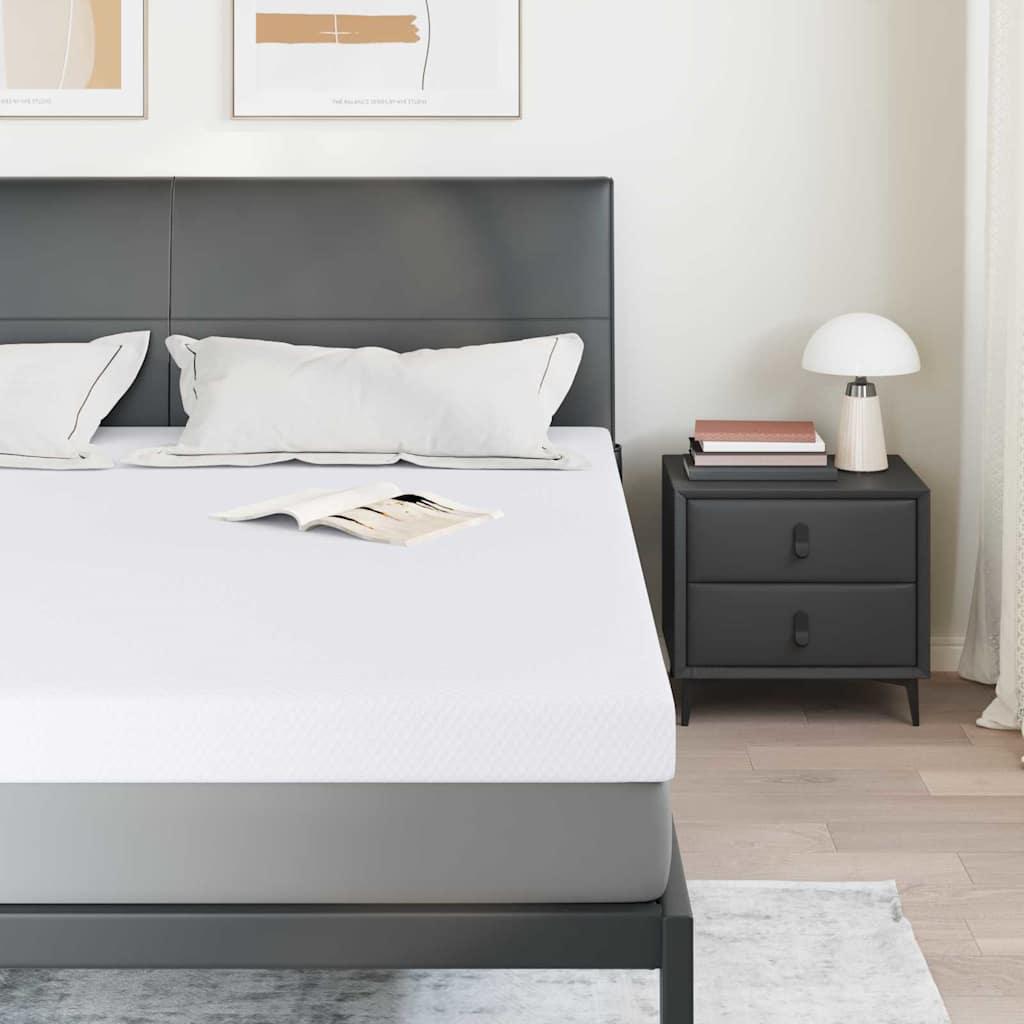 Colchón de espuma viscoelástica 100 x 200 cm Thick Suave Blanco