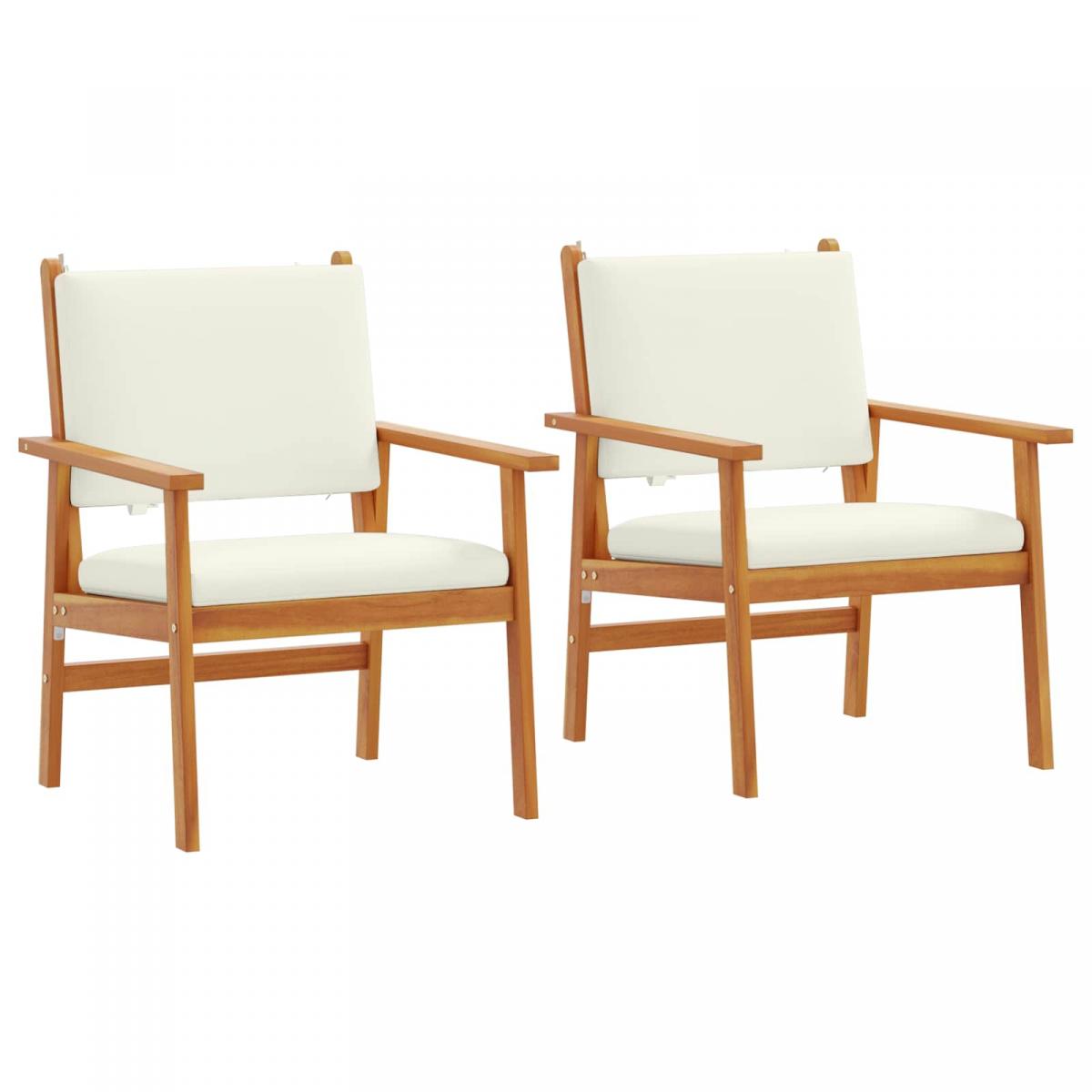 Silla de Jardín 2 uds. Madera de Acacia Sólida