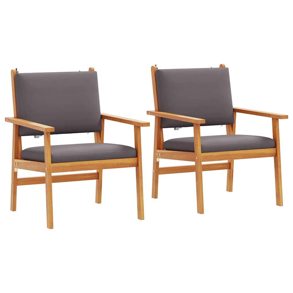 Silla de Jardín 2 uds. Madera de Acacia Sólida