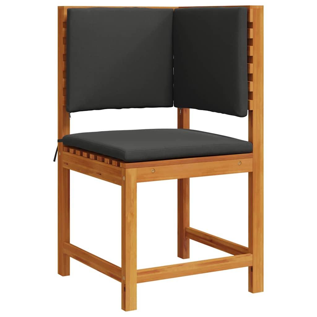 Silla de Jardín Marrón Madera maciza de Acacia
