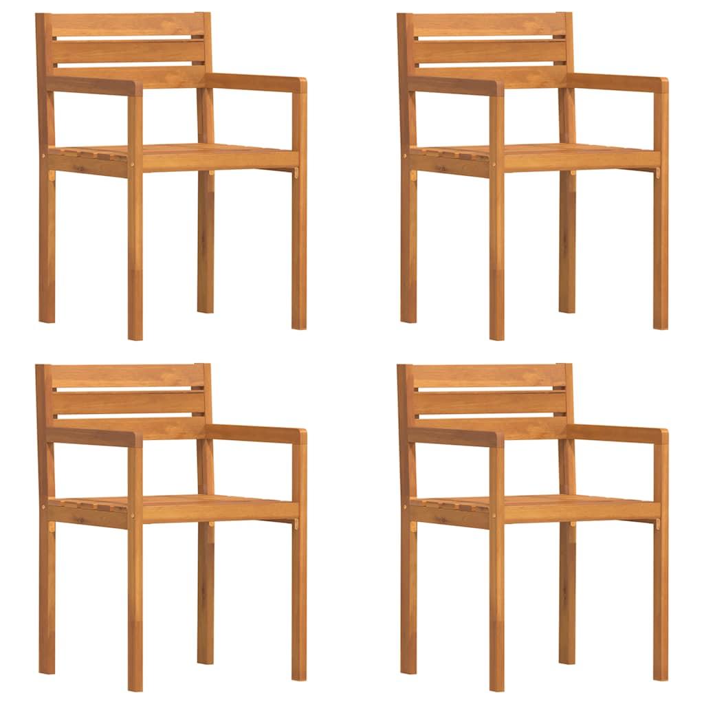 Sillas de jardín 4 unidades 50x53x80 cm Madera maciza Acacia