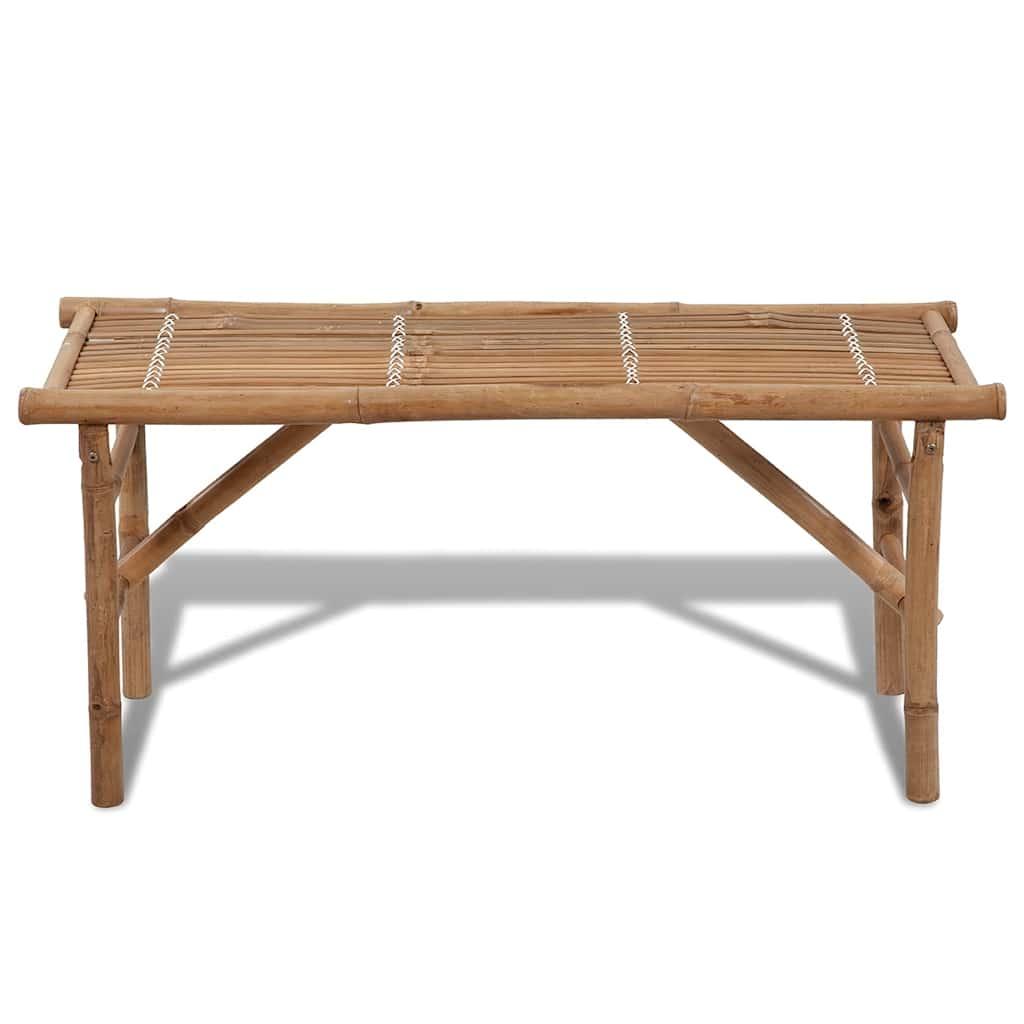 Banco de jardín plegable bambú 118 cm