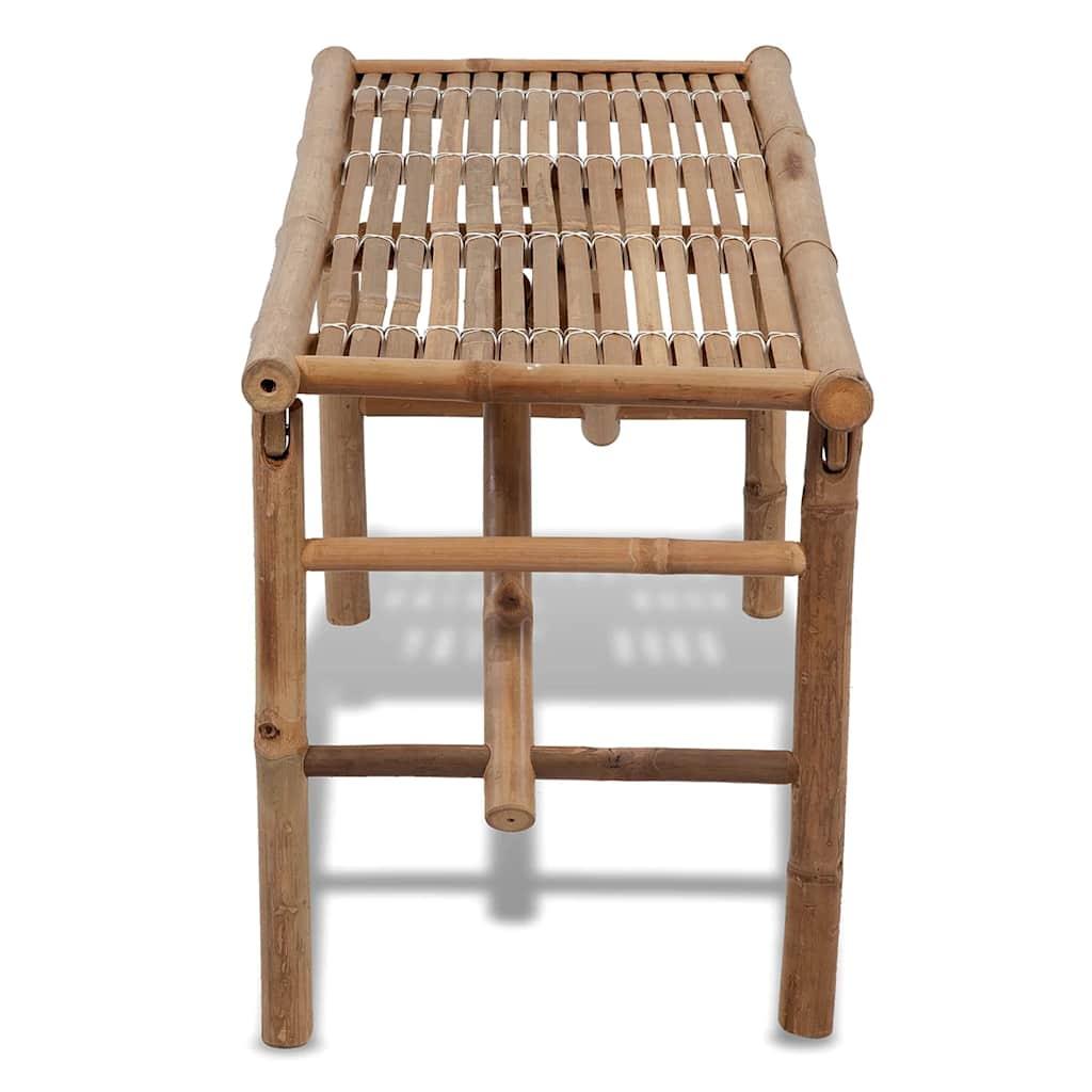 Banco de jardín plegable bambú 118 cm