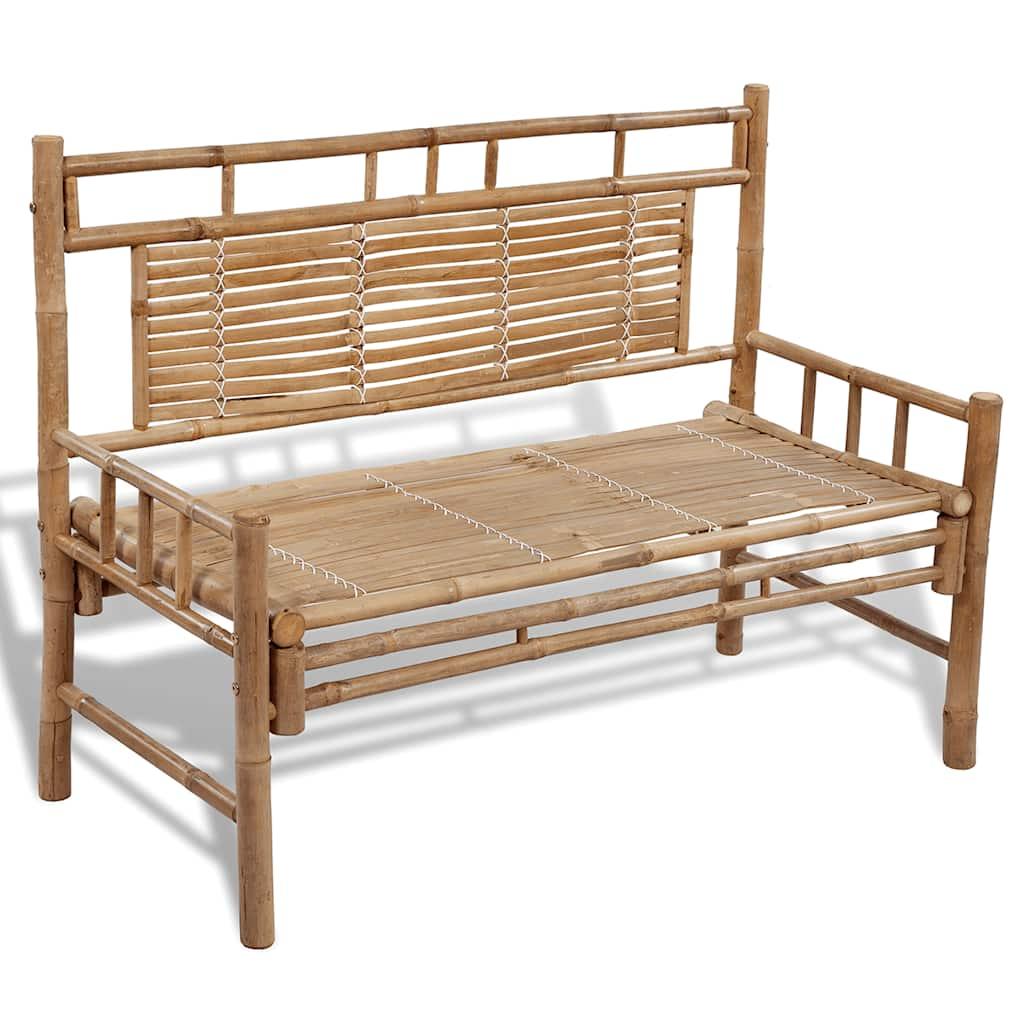 Banco de jardín plegable bambú 118 cm
