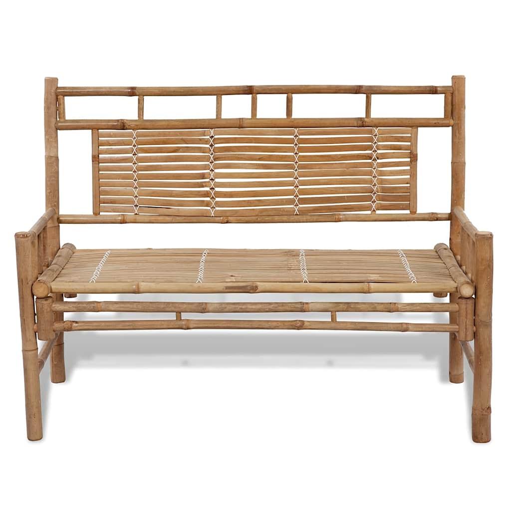 Banco de jardín plegable bambú 118 cm
