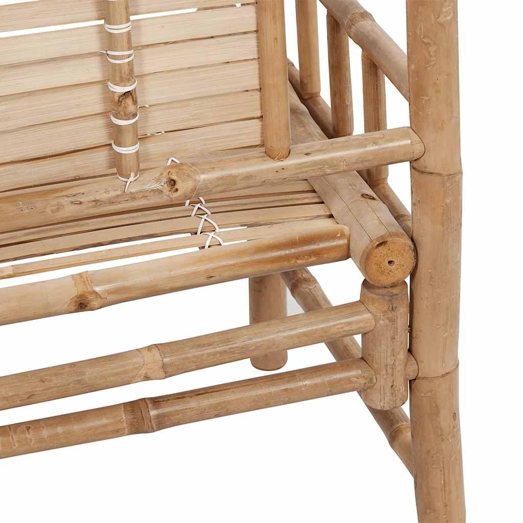 Banco de jardín plegable bambú 118 cm