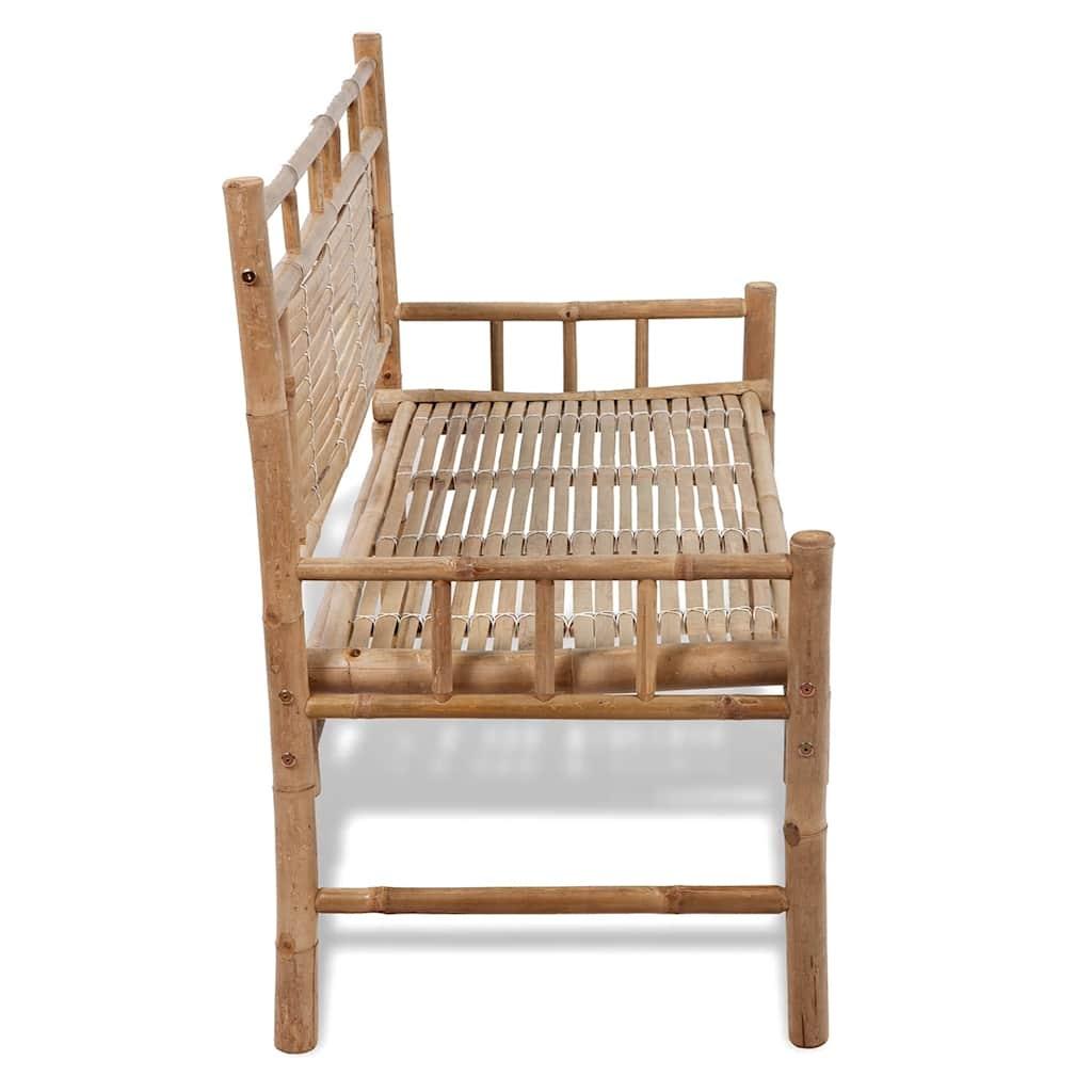 Banco de jardín plegable bambú 118 cm