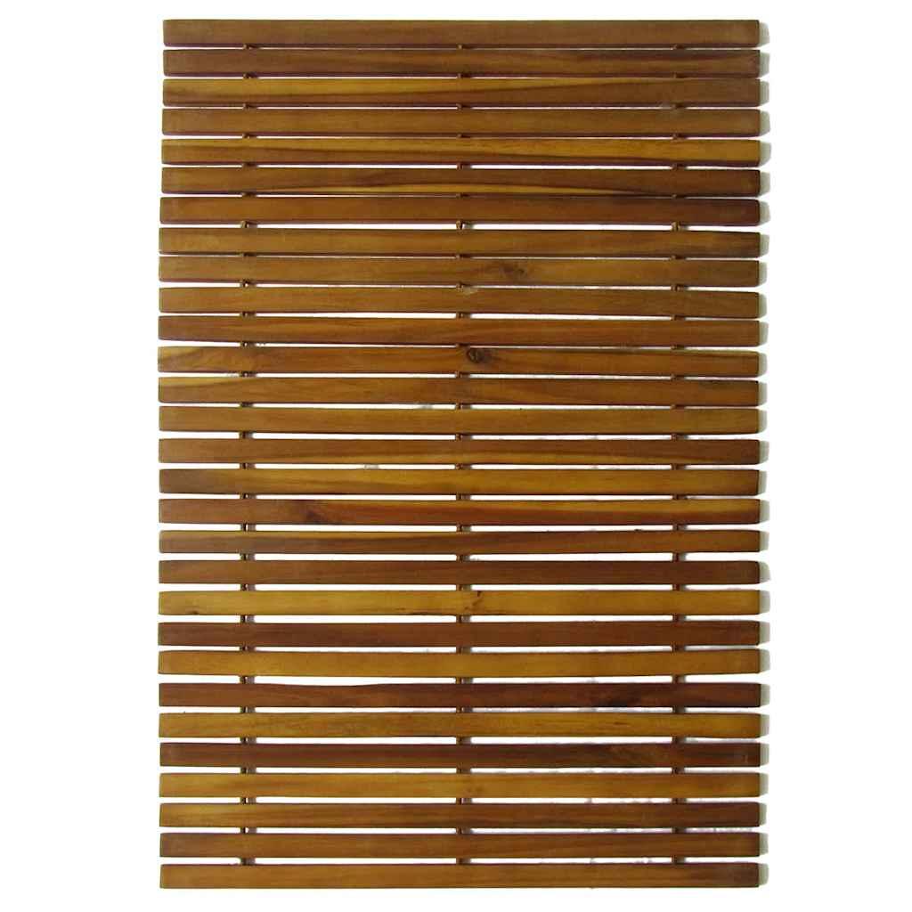 Alfombra de acacia para baño, 80 x 50 cm