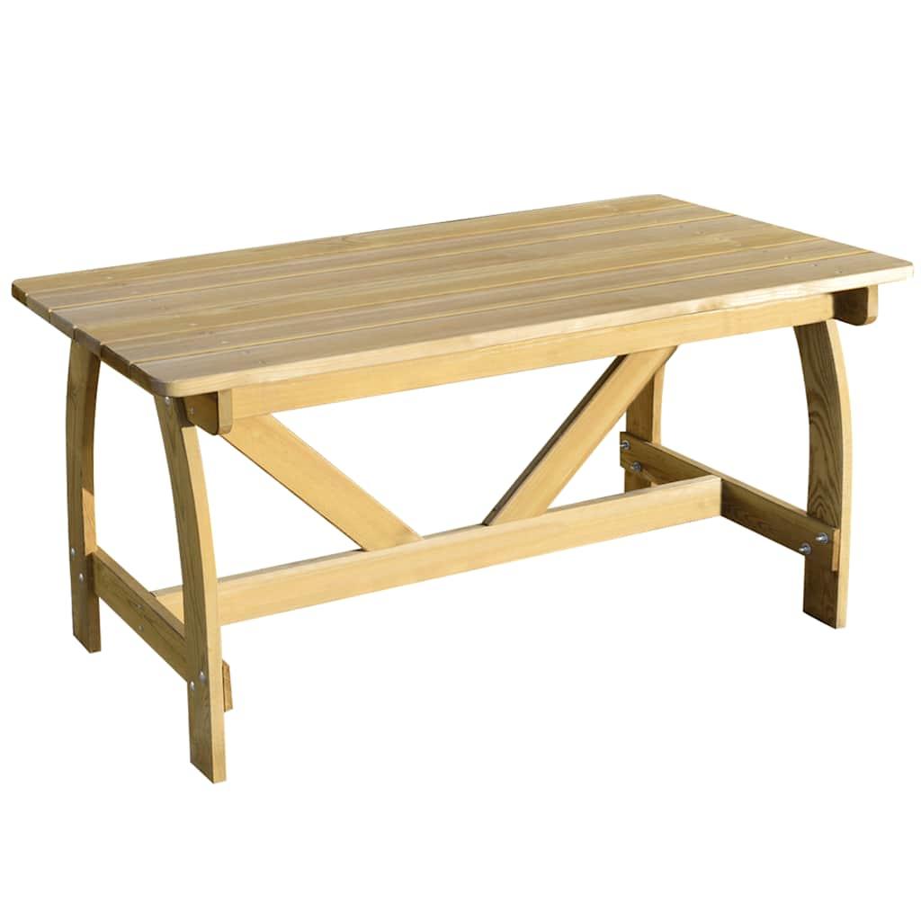 Mesa de jardín de madera de pino impregnada