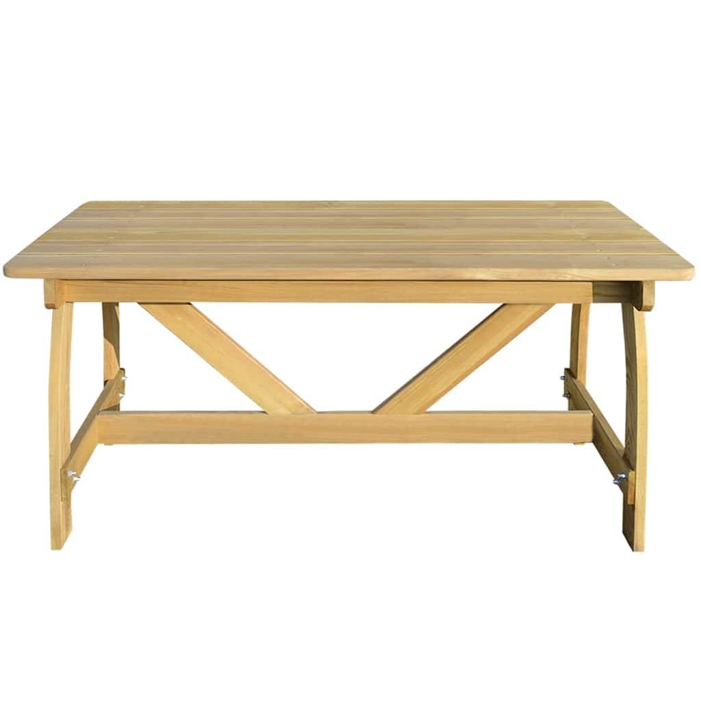 Mesa de jardín de madera de pino impregnada