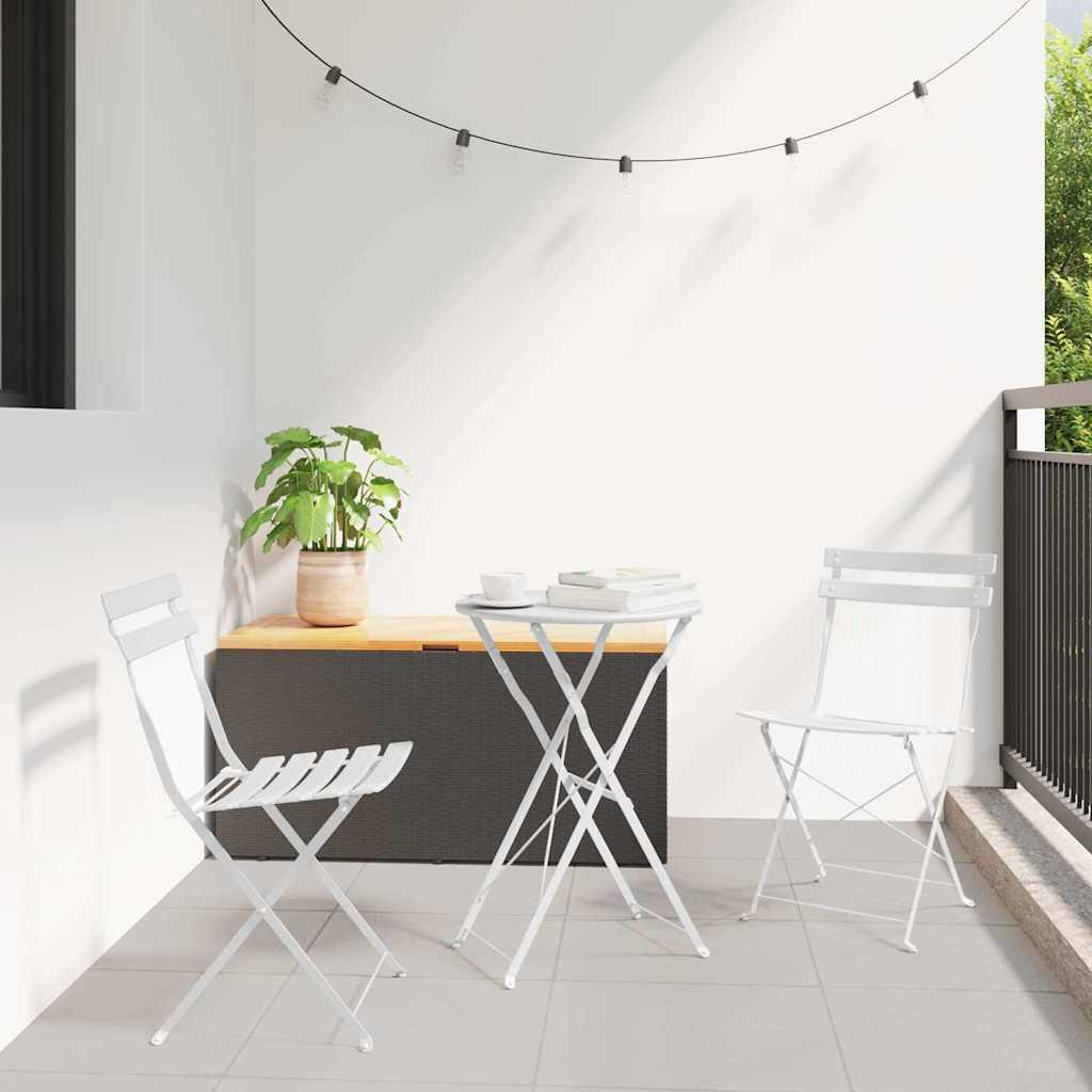 Silla de jardín plegable 2 uds. Metal
