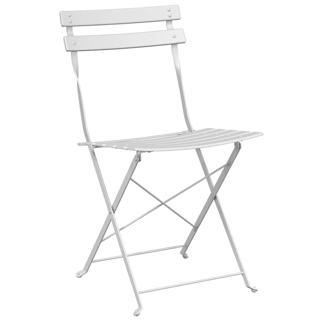 Silla de jardín plegable 2 uds. Metal